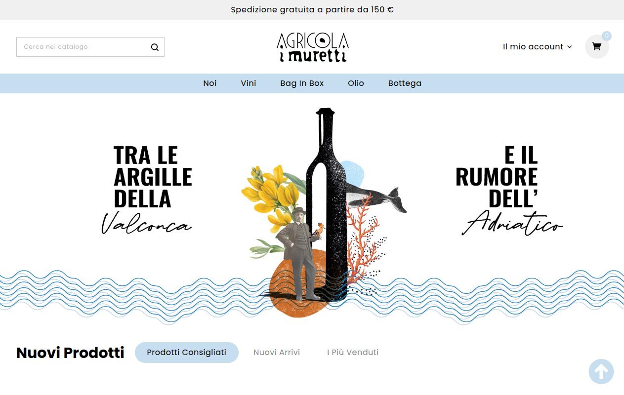 I Muretti: e-commerce dei vini di un'azienda agricola della Valconca