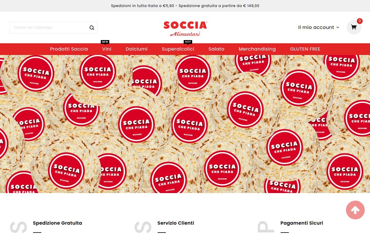 Soccia Alimentari: e-commerce della piadina romagnola